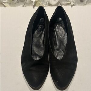 Eileen Fisher Black Leather Slip-On Pointed Flats